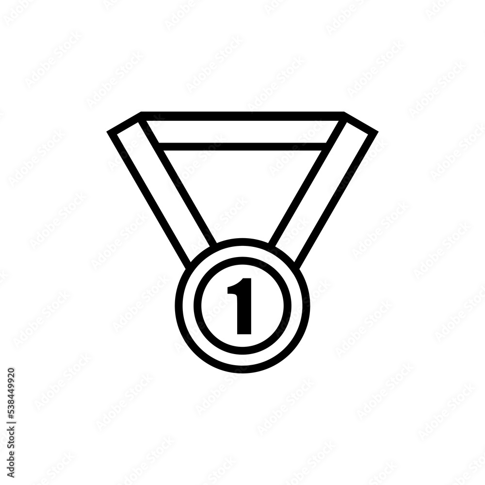 First place medal line icon First place medal line icon