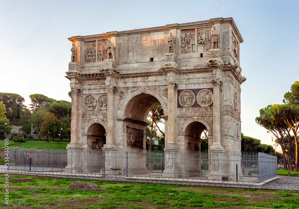 Arch of Constantine (Arco di Constantino) near Colloseum (Coliseum), Rome, Italy