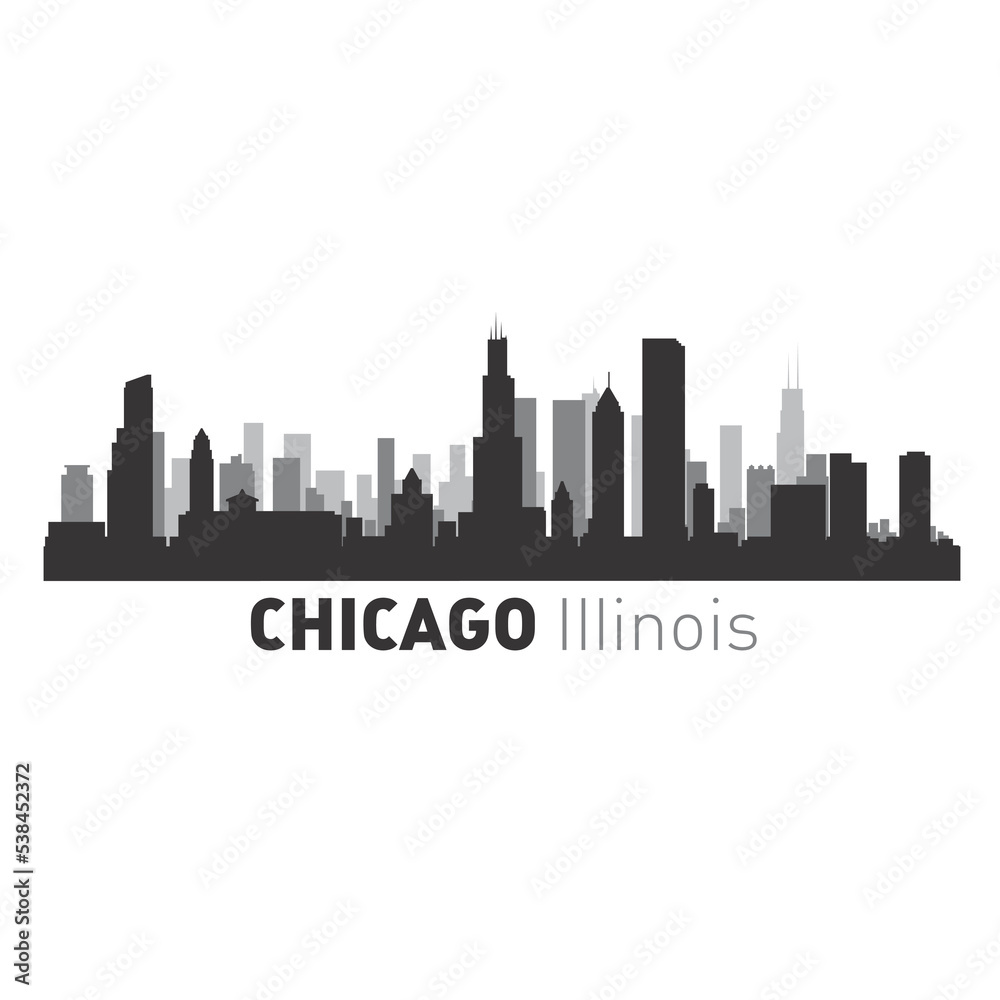 Chicago Illinois city vector