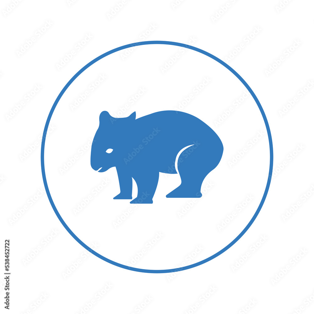 Australian mammal baby wombat icon | Circle version icon | Australian mammal baby wombat icon | Circle version icon |