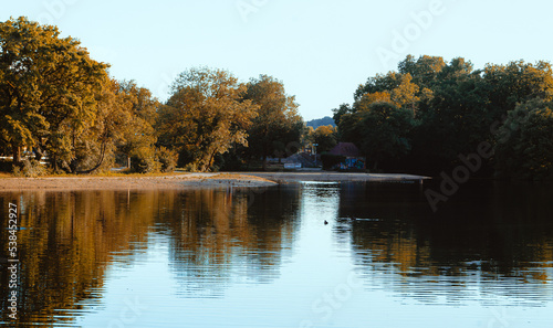 Wallpaper Mural autumn trees reflected in water Torontodigital.ca
