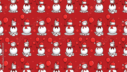 This pattern includes three to four different Christmas elements. design in a flat style. This pattern can be used for wrapping paper, gift box paper, and background