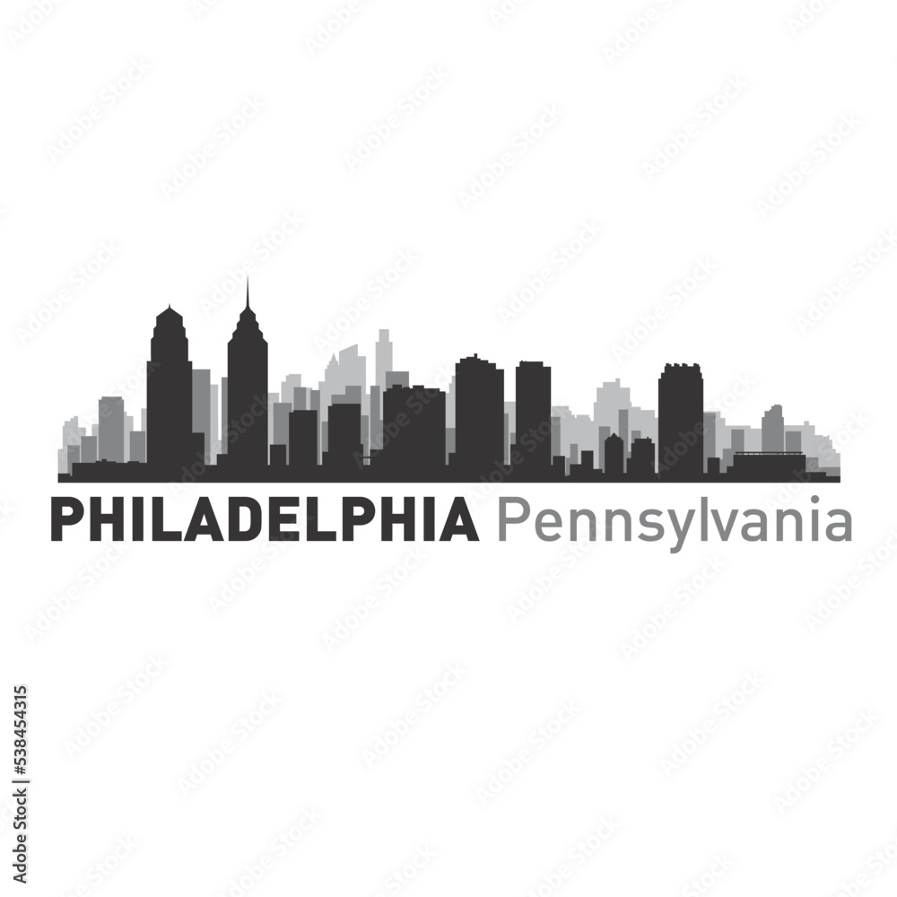 Philadelphia Pennsylvania city vector illustration