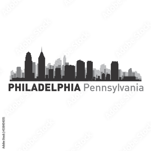 Philadelphia Pennsylvania city vector illustration