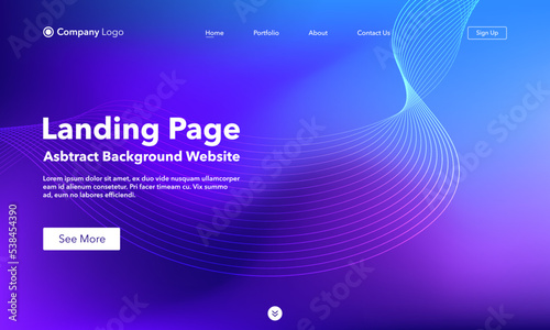 Landing Page. Abstract background website. Template for websites, or apps. Modern design. Abstract vector style