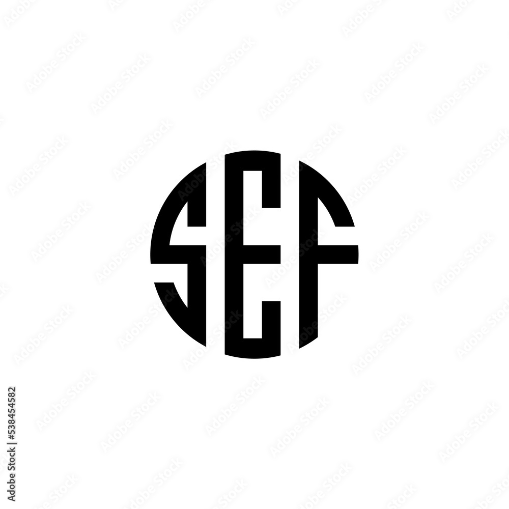 SEF letter creative modern elegant swoosh logo design SEF letter creative modern elegant swoosh logo design