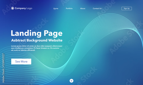 Landing Page. Abstract background website. Template for websites, or apps. Modern design. Abstract vector style
