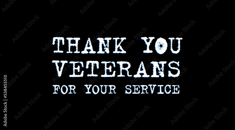 Veterans Day. White text on a black background.