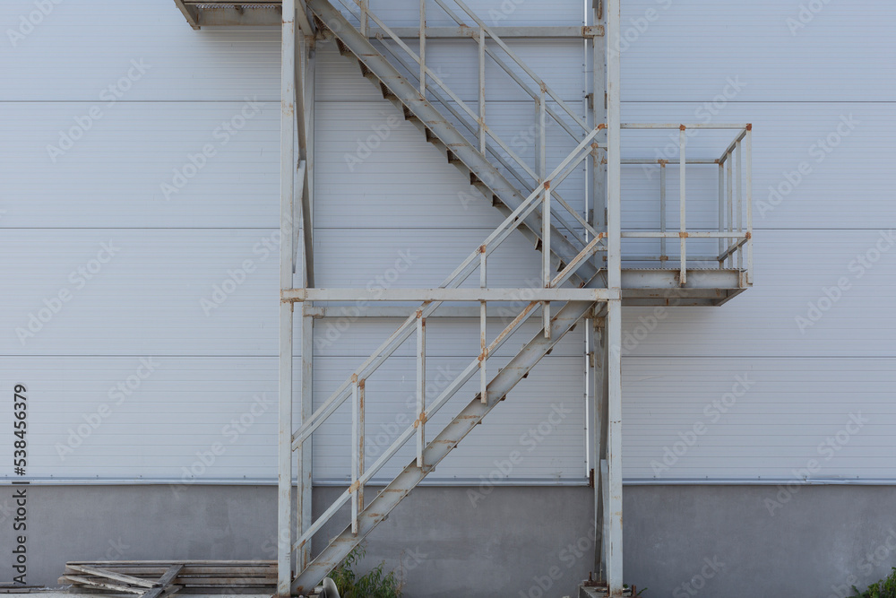 Obraz premium Fire iron ladder.A spare ladder that is used during a fire.