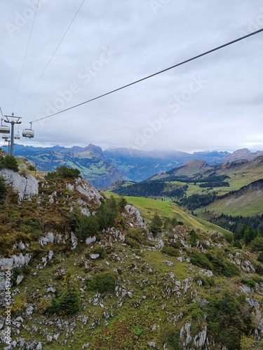 cable car on mountain