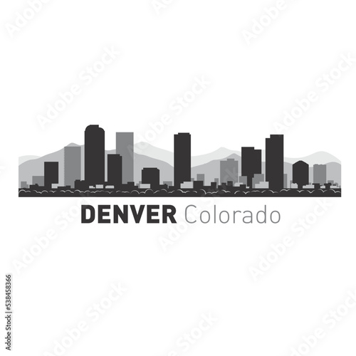 USA Denver Colorado city vector design