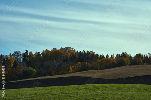 Images from the cultural landscape of Toten, Norway, a sunny day in late autumn. Here from Risdalen Valley.