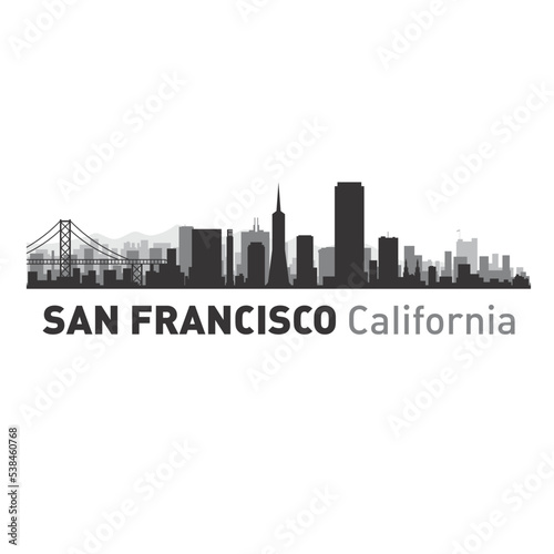 USA S  n Francisco city skyline vector illustration
