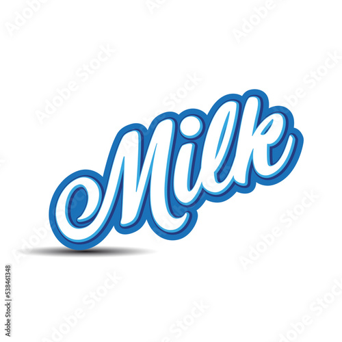Fresh Milk sign vintage style illustration