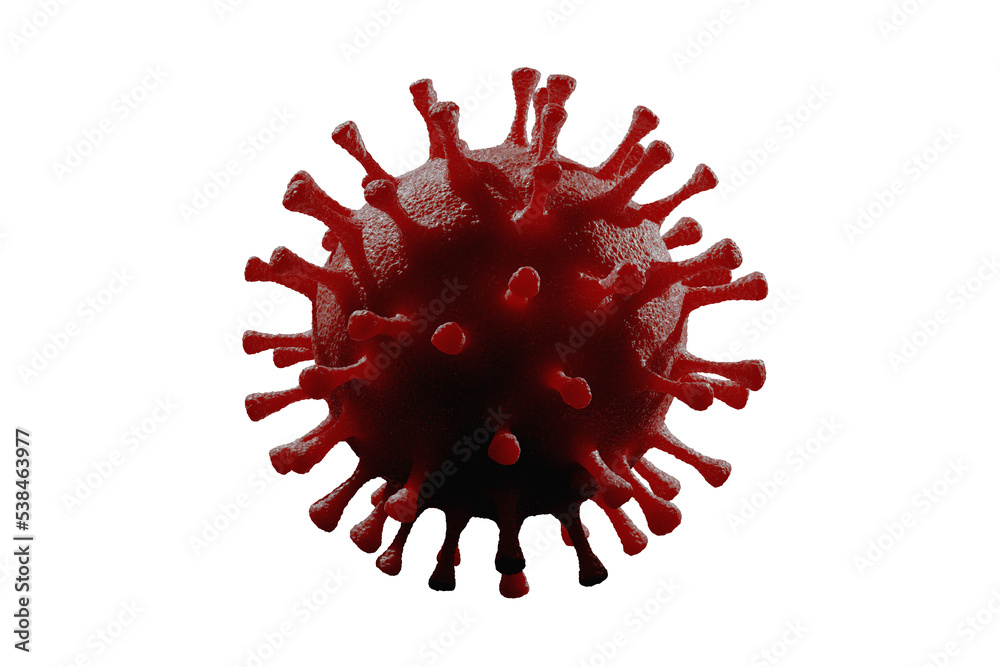 Pathogenic flu virus on transparent background. - obrazy, fototapety, plakaty 