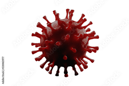 Pathogenic flu virus on transparent background.