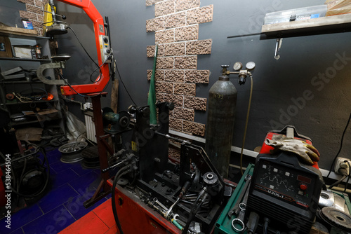 MINSK, BELARUS - 9 SEPTEMBER, 2022: tire fitting