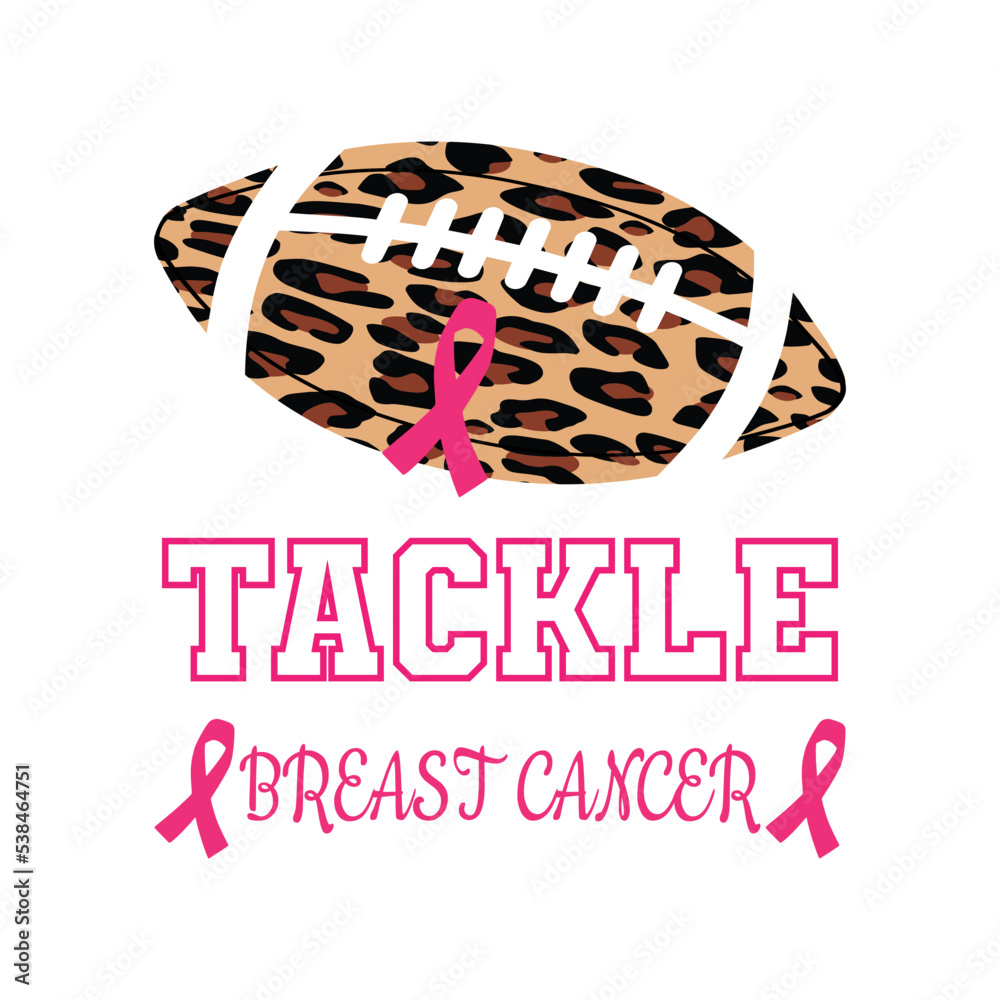 tackle breast cancer, cancer fight svg, football sport cancer svg png