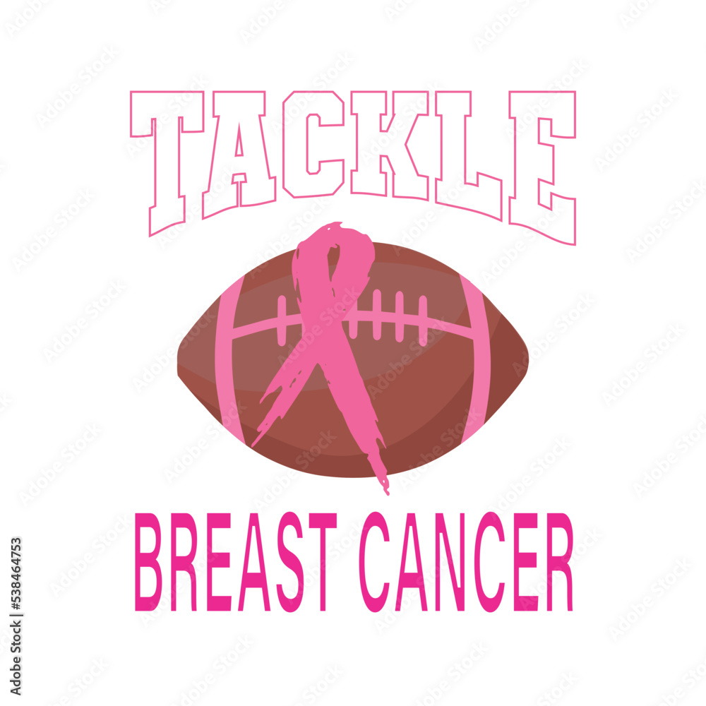tackle breast cancer, cancer fight svg, football sport cancer svg png