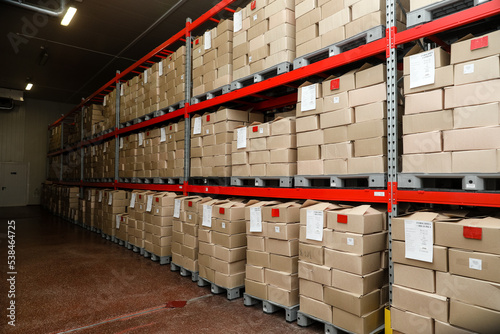 MINSK, BELARUS - 9 SEPTEMBER, 2022: warehouse with products