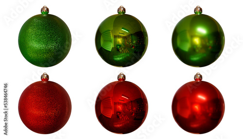 Decoración de Navidad con transparencia PNG. Bolas de navidad.