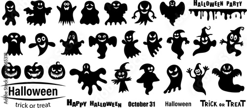 Halloween ghost silhouette set  © Ms VectorPlus