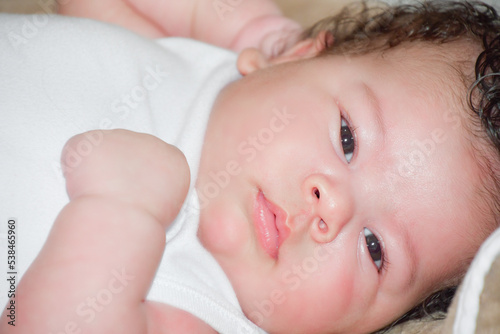 cute baby girl face.