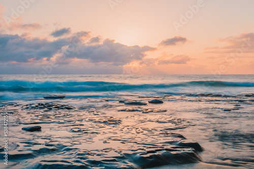 sunset on the beach