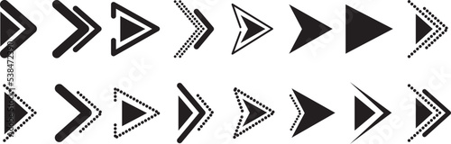 Arrow vector icon. Set of new style black vector arrows. Arrow icon. Arrow. Arrows vector illustration collection