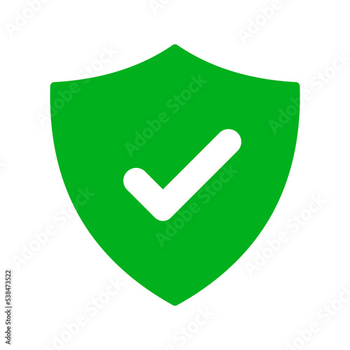 Icono de escudo de protección con icono de verificación. Seguridad. Ilustración vectorial