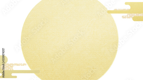 Oriental elegant background material with circles and clouds