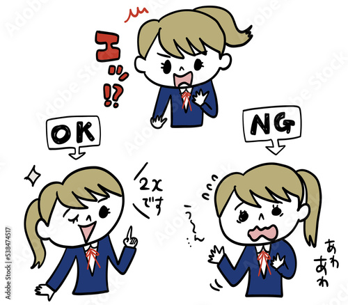 数学の問題に答える女の子