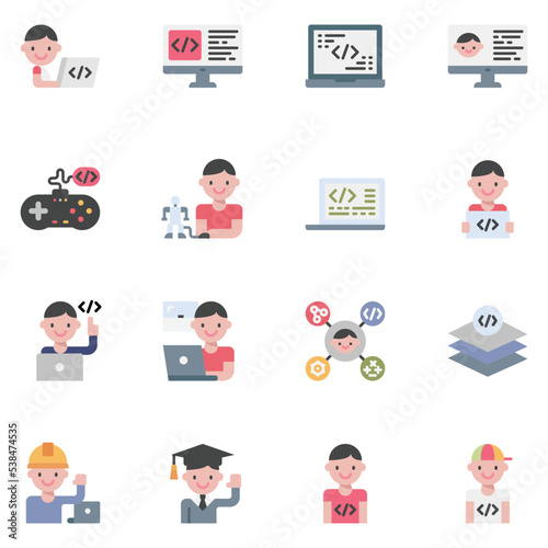 kids coding icon vector , study, development, robotics,Education