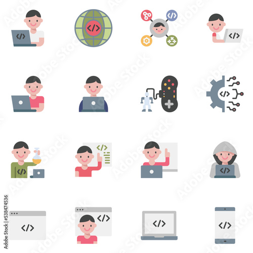 kids coding icon vector , study, development, robotics,Education