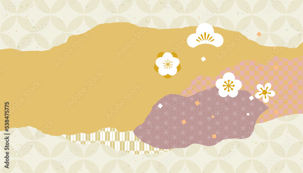 おしゃれで可愛い和風背景イラスト