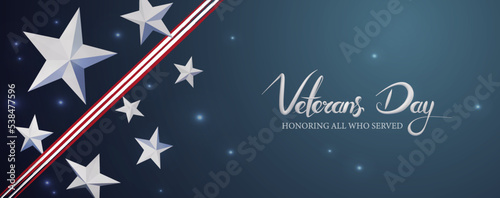 November 11, veterans day, honoring all who served, posters, 3D design vector illustration
