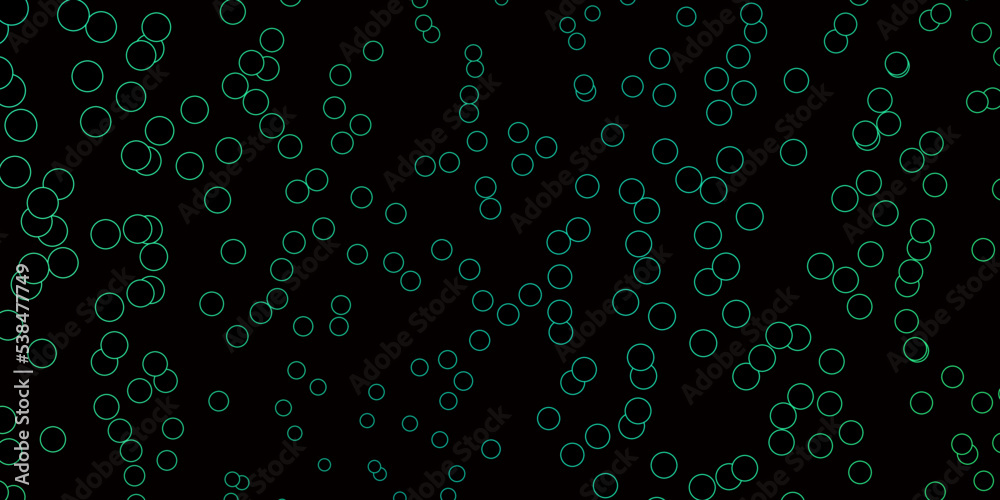Dark Green vector backdrop with dots.