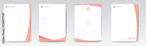 Set of Modern Business pink Letterhead Design Template, Abstract Design, Corporate Business - Letterhead Template, Multipurpose, elegant concept - Vector EPS file