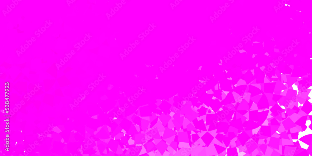 Light pink vector layout with triangle forms.