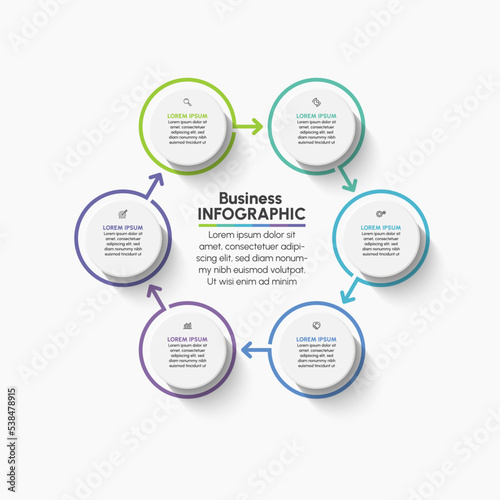 Business circle. timeline infographic icons designed for abstract background template milestone element modern diagram process technology digital marketing data presentation chart Vector