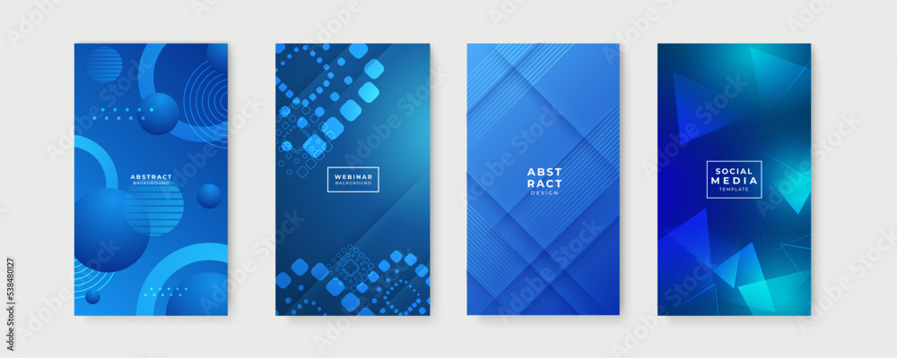 Blue background for story social media template. Vector abstract graphic design banner pattern presentation background web template. Blue background for story social media template. Vector abstract graphic design banner pattern presentation background web template.