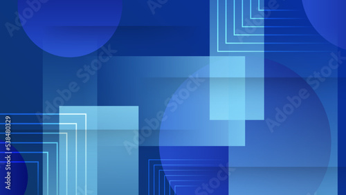Abstract dark blue background with tech geometric shapes. Vector illustration