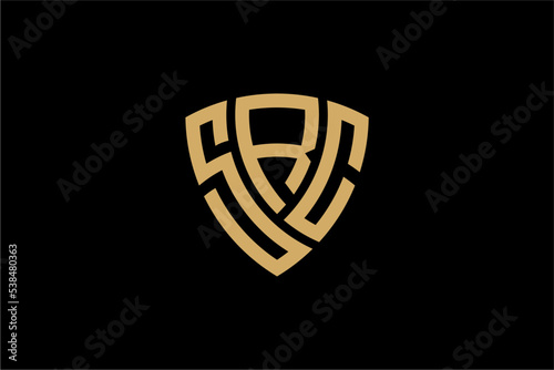 SRC creative letter shield logo design vector icon illustration photo