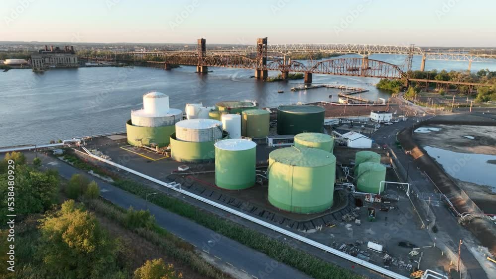 Aerial View of Storage Tanks on the Delaware River Aerial View of Storage Tanks on the Delaware River
