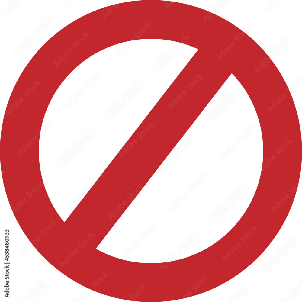 Vector Not Allowed Sign on white background.eps Vector Not Allowed Sign on white background.eps
