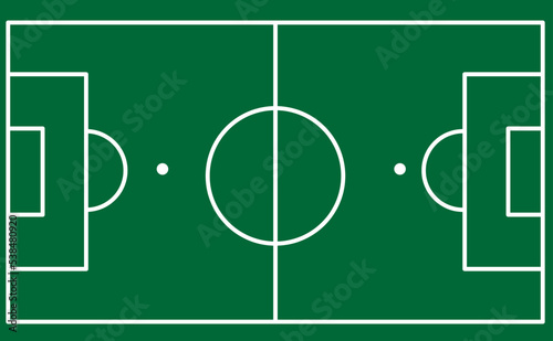 Vector illustration of a soccer field on white background..eps