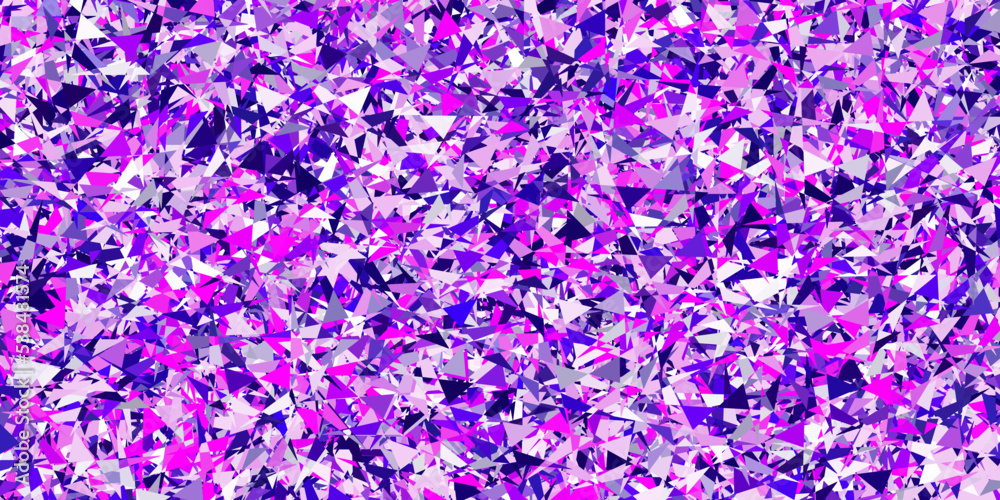 Light purple vector pattern with polygonal shapes.