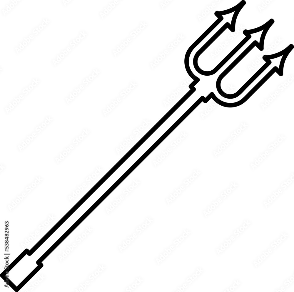 Naklejka premium Trident vector icon illustration on white background..eps, Trident vector icon illustration on white background