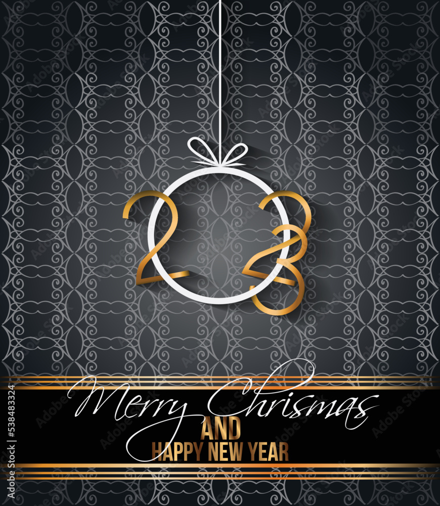 2023 Merry Christmas and New Year background for your seasonal invitations, festive posters. 2023 Merry Christmas and New Year background for your seasonal invitations, festive posters.