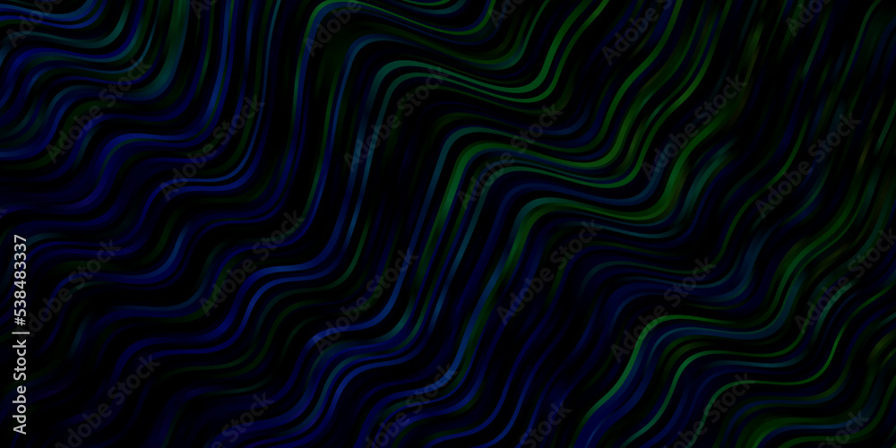 Light Blue, Green vector pattern with curved lines. Light Blue, Green vector pattern with curved lines.